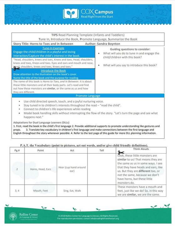 Horns to Toes and In Between TIPS Guide Resource Library Cox Campus